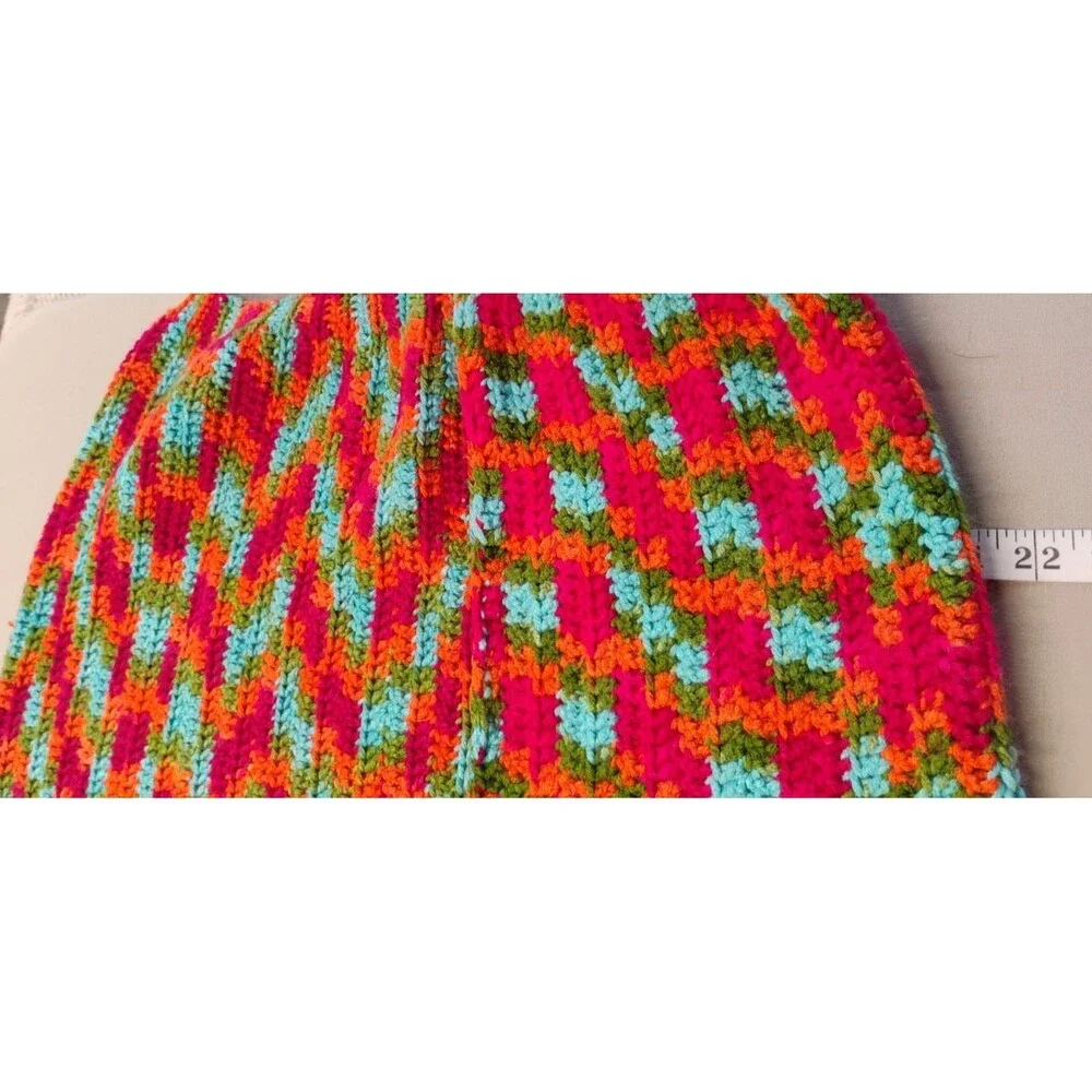 Women's Multi-Colored Handmade Skirt Maybe Large Knee Length